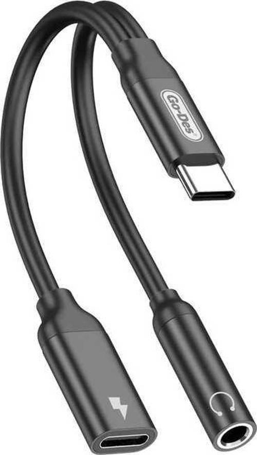 GD-UC317 Type-C To 3.5 mm Aux Kulaklık ve Şarj Dönüştürücü Ses Adaptörü