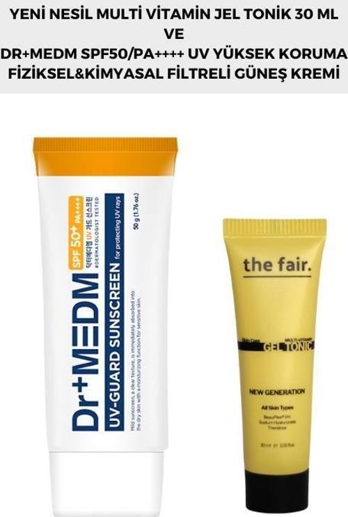 Multi Vitamin Jel Tonik 30 ml ve Dr+MEDM SPF50/PA++++ UV 50 ML Guard Sunscreen Yüksek Koruma