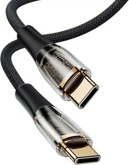 D42 Şeffaf Görünümlü Type-C To Type-C PD Şarj Kablosu 100W 5A 480 Mbps 2 Metre