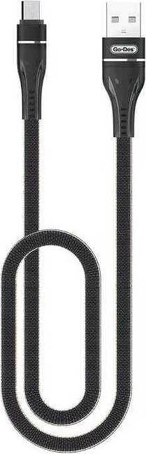 GD-UC530 Micro USB Kablo 2.4A Hızlı Şarj Kablosu 2 metre Data Kablo Naylon Örgü