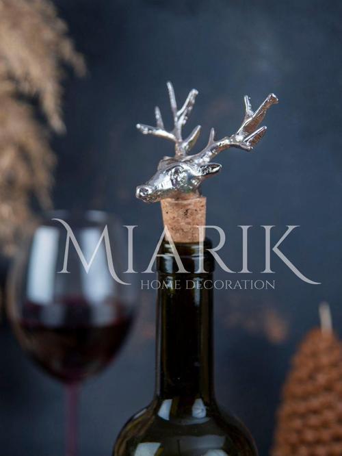 Miarik Design & Dekorasyon Geyık Boynuzlu Şışe Mantar , Şarap Mantarı , Şarap Tıpası , Yagdanlık Tıpası , Yagdanlık Mantarı