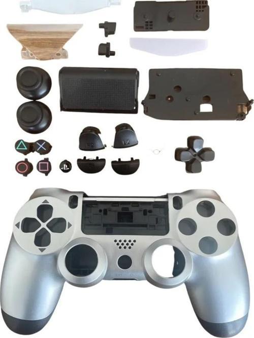 Playstation 4 Uyumlu Kasa Joystick V1 Full Kasa Tuş Takımı Silver