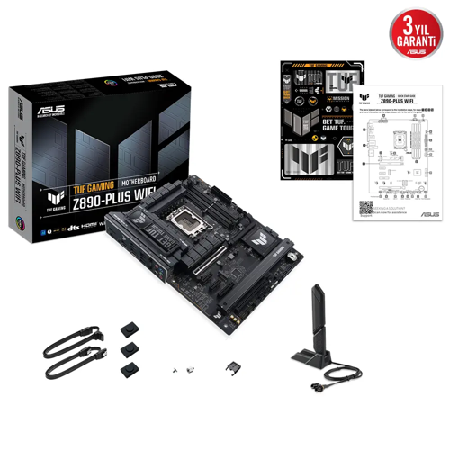 TUF GAMING Z890-PLUS WIFI, 9066MHz OC, 4xDDR5 4x M.2, HDMI, DP, Type-C, Wi-Fi 7, Bluetooth 5.4, Intel Core Ultra CP