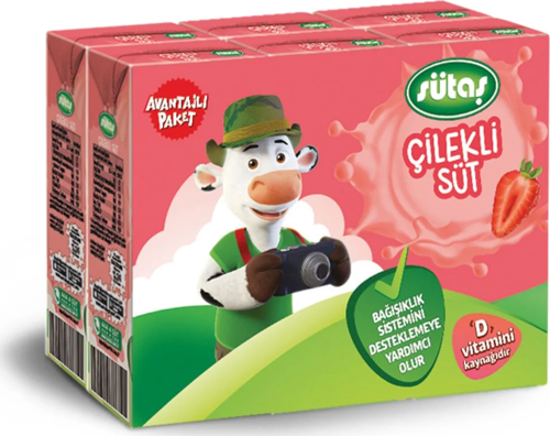 Çilekli Süt 180 Ml X 6 Adet