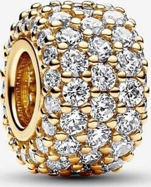 Işıltılı Pavé Üç Sıralı Charm 762820C01