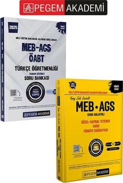 PEGEM AKADEMİ 2025 MEB-AGS-ÖABT Türkçe Tamamı Çözümlü Soru Bankası + 2025 MEB - AGS Konu Anlatımlı S