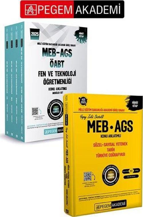 PEGEM AKADEMİ 2025 KPSS ÖABT Fen Bilimleri Konu Anlatımlı  + 2025 MEB - AGS Konu Anlatımlı Sözel Say