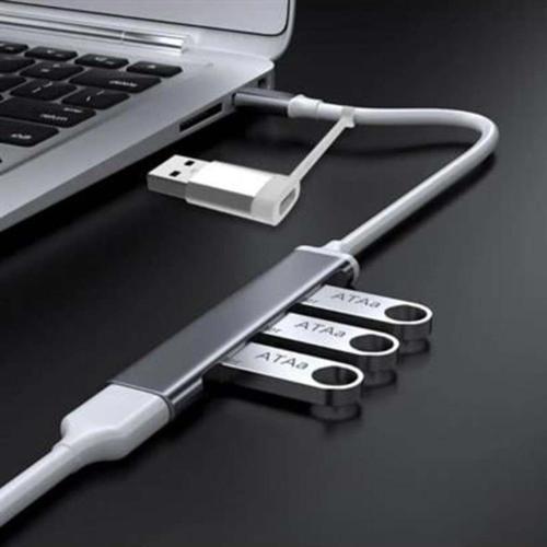 5a11h 4 Port'lu Bağlantı Istasyonu Ultra Ince Usb Bölücü Type-c Tipi Çoklu Arayüz Adaptörü Multi Usb Çoklayıcı