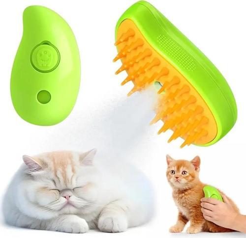 Buharlı Yumuşak Silikon Uçlu Kedi - Köpek Tüy Tarama Tarağı Yıkama Tımar Fırçası