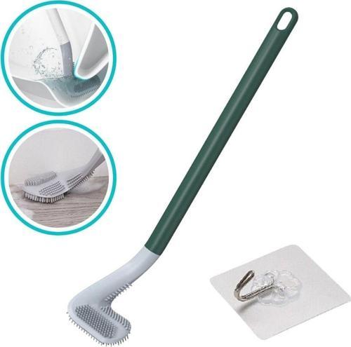 Golf Tasarımlı Silikon WC Klozet Mutfak Temizlik Fırçası Kanca Hediyeli