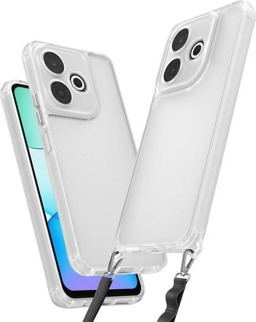 Xiaomi Redmi 13 4G Kılıf Airbagli Takılabilir Askı Aparatlı Zore Snap Silikon Kapak