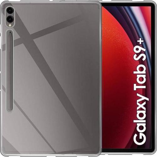 Samsung Galaxy Tab S9+ SM-X810 Kılıf Şeffaf Yumuşak Süper Lüx Esnek Renksiz Silikon Kapak  