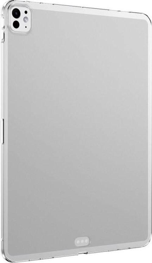 Apple iPad Pro 11 M4 2024 Kılıf Şeffaf Yumuşak Süper Lüx Esnek Renksiz Silikon Kapak  