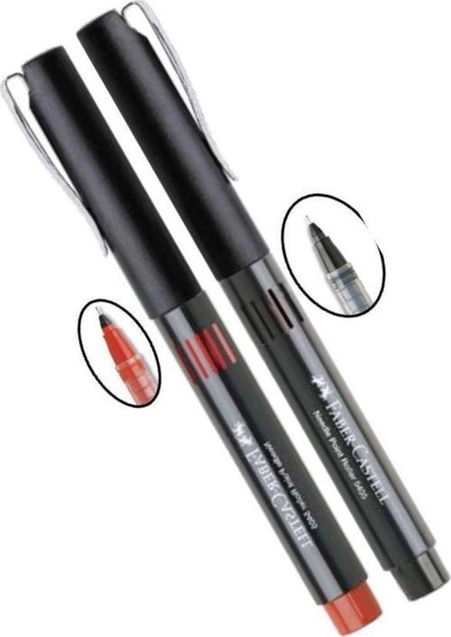 Faber-Castell Siyah Kırmızı Pilot Kalem Iğne Uçlu 0.5 Needle Point Roller 2 Adet 0,5 Uçlu Pilot Kale