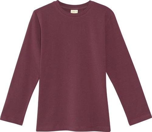 Vişne Çürüğü Basic Unisex Çocuk Mevsimlik Sıfır Yaka Uzun Kollu Tişört