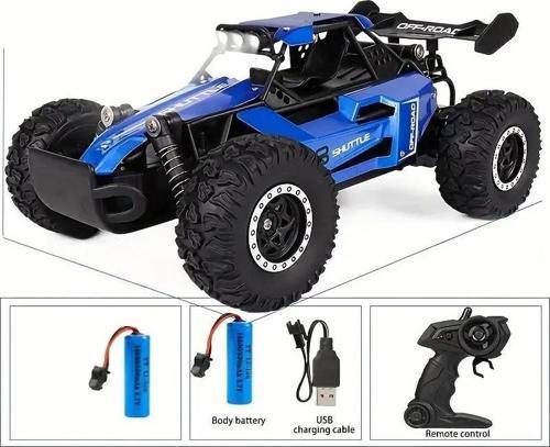 1:16 Off Road Şarjlı RC Uzaktan kumandalı MAVİ Arazi Aracı 5 Kanallı Çift Bataryalı 20 Km/s Hızında 