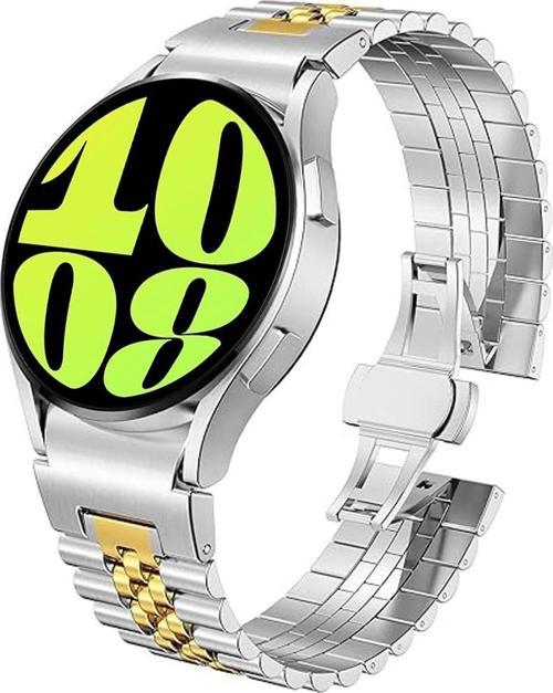 Samsung Galaxy Watch 6 40-43-44-47mm İle Uyumlu Klipsli Paslanmaz Çelik Metal Kordon