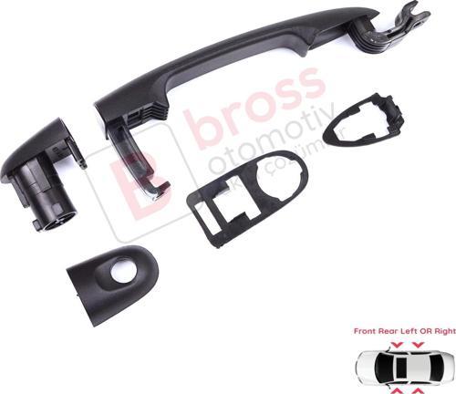 Renault Kangoo FW KW 2007-2021 Nissan NV250 Mercedes Citan W415 için Ön veya Arka Dış Kapı Açma Kolu