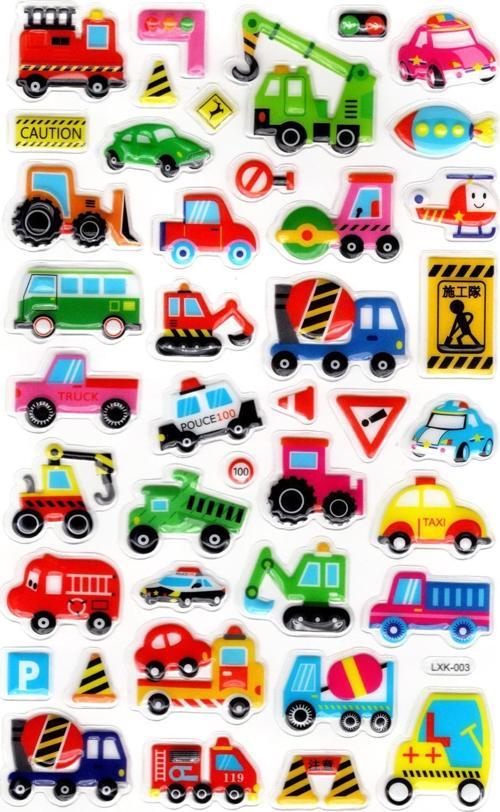 Sticker Kabartmalı Stiker Defter, Planlayıcı Etiket (lxk-003) - 22X14 cm - İş Makinesi Taşıtlar