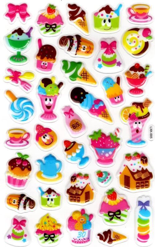 Sticker Kabartmalı Stiker Defter, Planlayıcı Etiket (lxk-005) - 22X14 cm - Şirin Dondurmalar