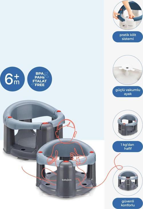 Önden Açılır Banyo&Mama Oturağı Gri