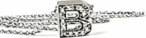 B harfi gümüş minimal kolye