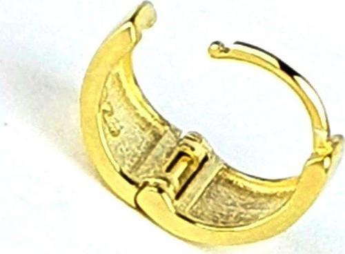 925 Ayar Gümüş Üzerine Rose  Altın Kaplama Minimal Tragus Kıkırdak Tek Halka Küpe