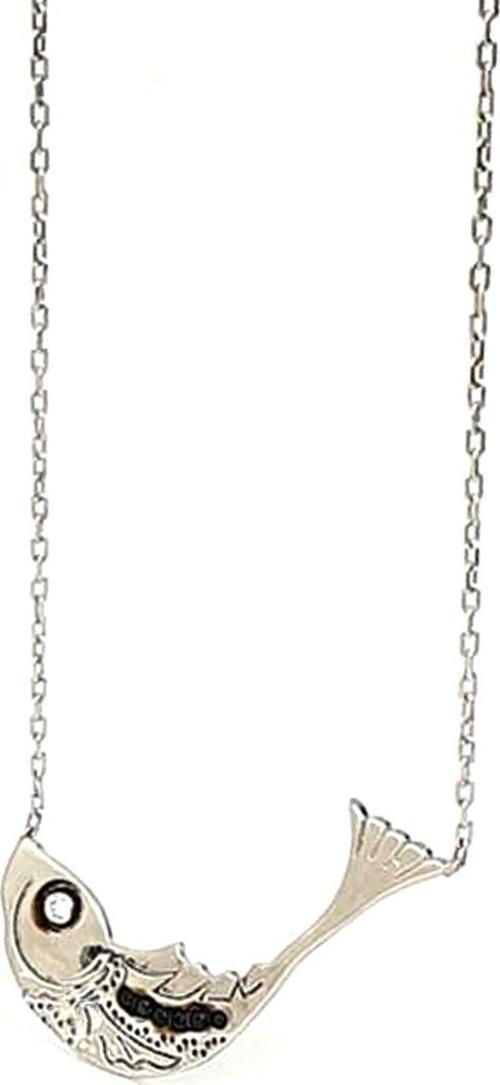 Balık figürlü 925 ayar gümüş kolye