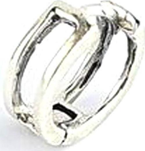 925ayar Gümüş Tasarım El İşi Tek halka küpe 