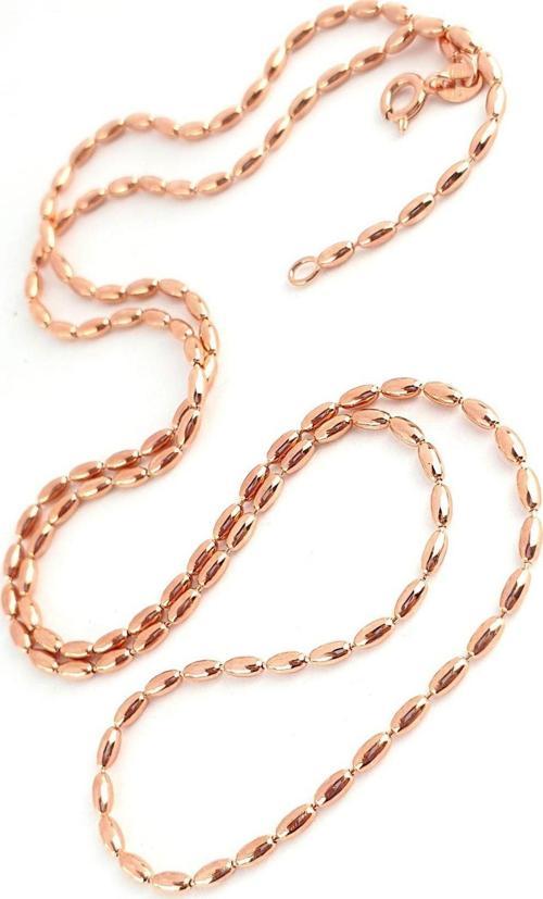 İtalyan 925 ayar gümüş rose Arpa Zincir Kolye