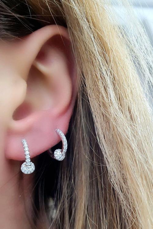 İtalyan 925 ayar gümüş Trend Toplu Halka Küpe