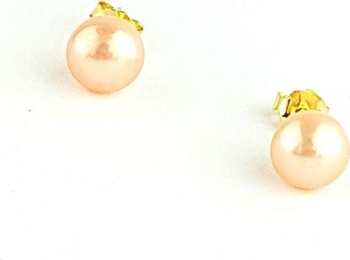 925ayar gümüş üzerine altın kaplama inci küpe