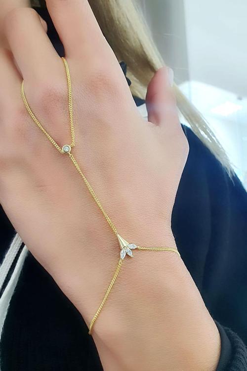 925ayar Gümüş Üzerine Altın Kaplama Luxury Tasarım Lotus Şahmeran 