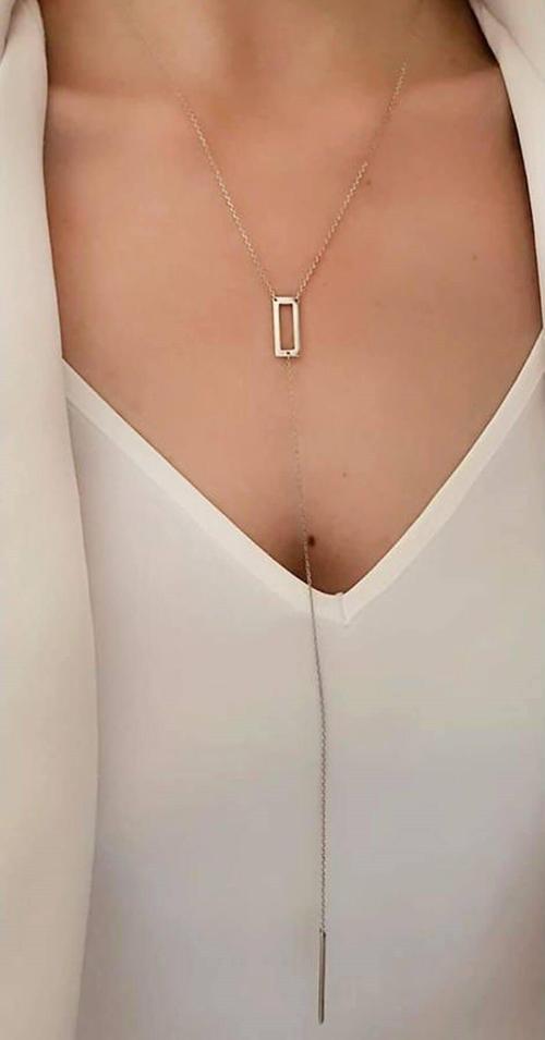 İtalyan 925 ayar gümüş y kolye