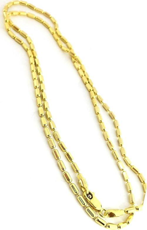 İtalyan 925ayar Gümüş Üzerine Altın Kaplama Kubik Zincir Kolye