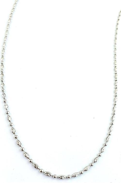 Kendinden ışıltılı İtalyan Tasarımı 925ayar Gümüş Şık Arpa Zincir Kolye