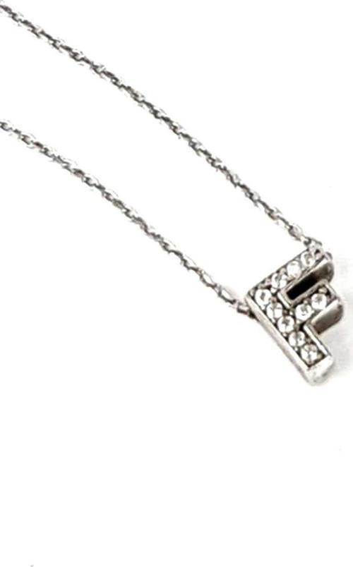 F harfi gümüş minimal kolye