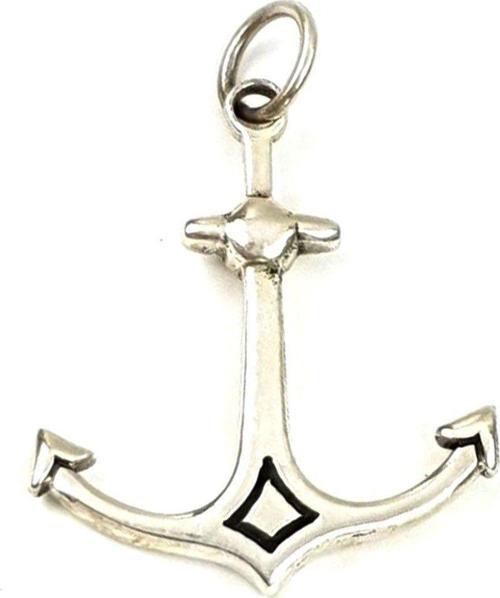 Gümüş Çapa Figürlü gümüş erkek kolye ucu