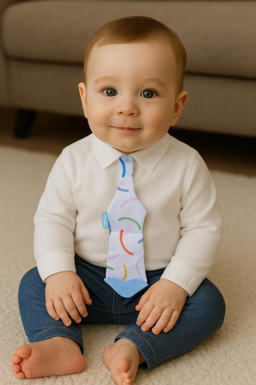 Diş Kaşıyıcı Fular&Kravat Beyaz