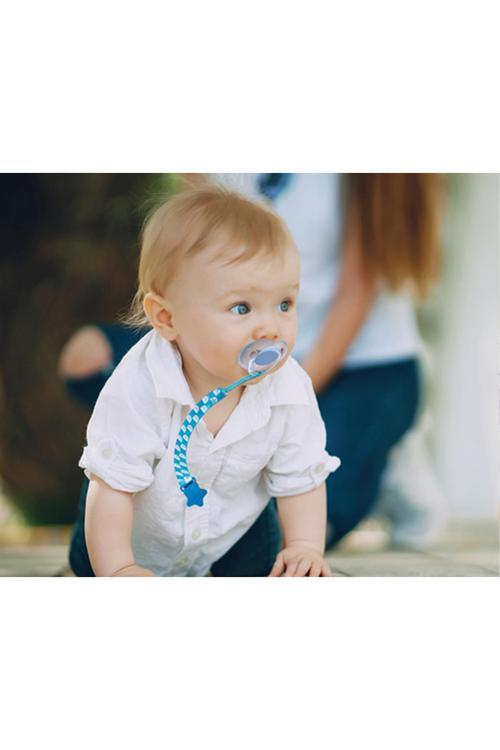 Emzik Tutacağı Desenli Mavi Ayıcık