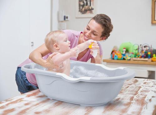 Giderli Desenli Mat Bebek Banyo Küveti 133 Gri