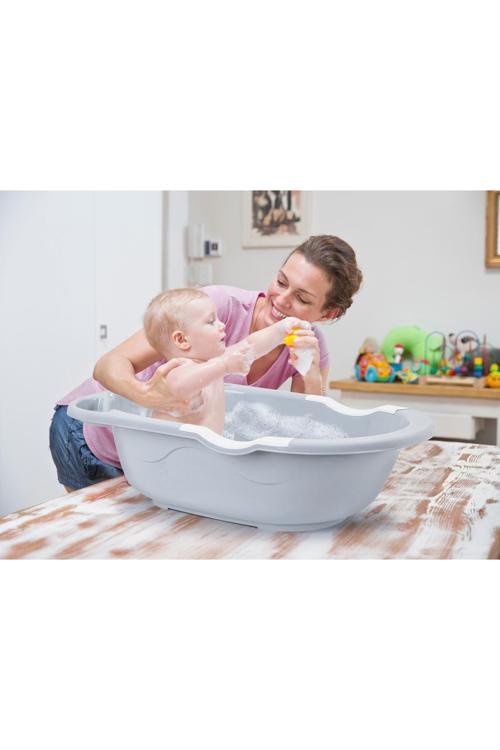 Giderli Desenli Mat Bebek Banyo Küveti 133 Gri