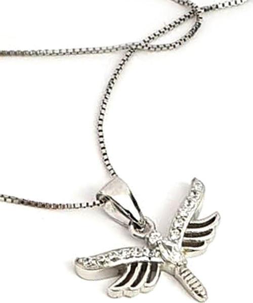 Minimal zirkon taşlı gümüş modern yusufçuk kolye