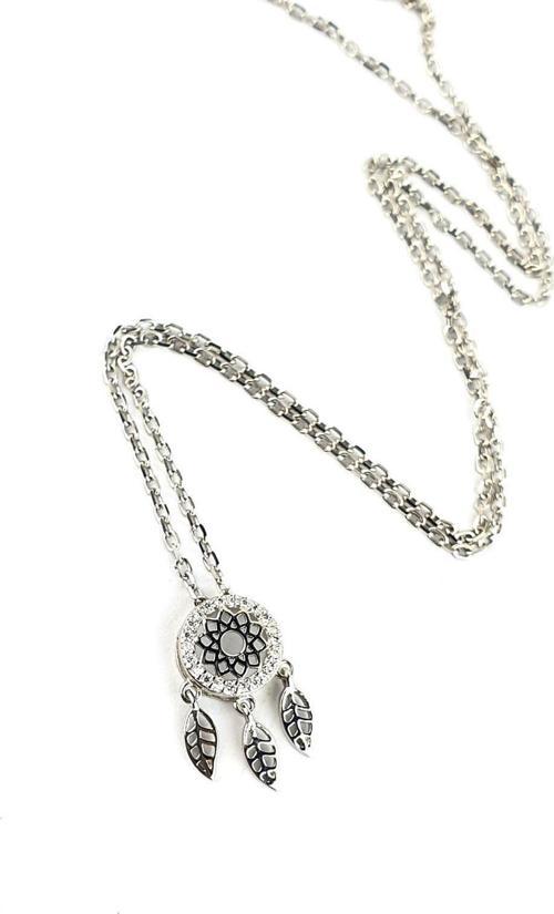 Zirkon Taş Detaylı 925ayar Gümüş Minimal Düş Kapanı KOLYE