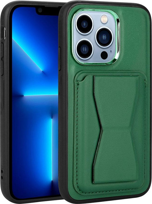Apple iPhone 12 Pro Max Kılıf Kartlıklı Standlı Pu Deri Zore Memo Kapak
