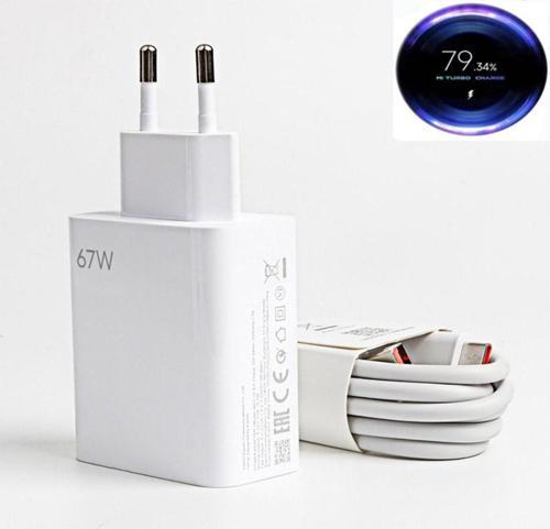 Xiaomi Ve Tüm Telefonlarla Uyumlu 67W Turbo Şarj Aleti Şarj Cihazı Kablo Adaptör Set Hızlı Şarj