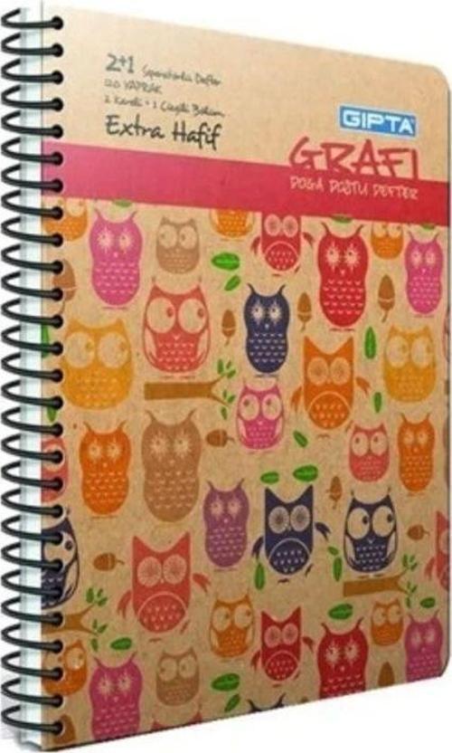 Gıpta Grafi 17X24 120 Yaprak 2+1 Sert Kapaklı Defter
