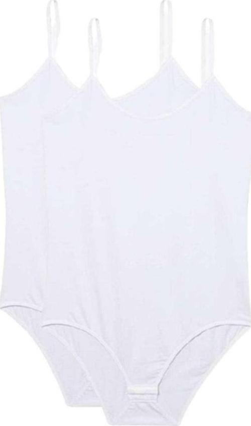 2 Adet İp Askılı Kadın Çıtçıtlı Body Beyaz