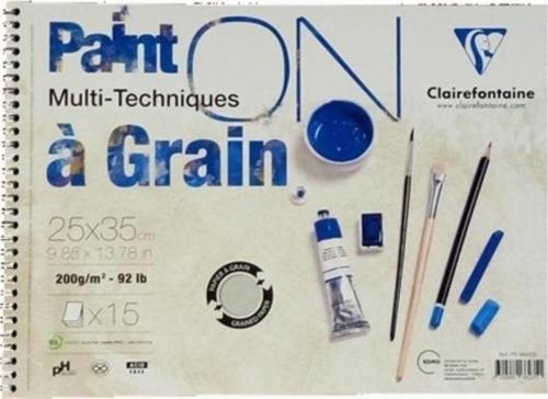 Claırefontaıne Resim Defteri Paınt-On A Graın Çizim Blok 15 Yp 25X35 Cm 200 Gr