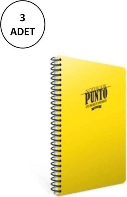 Gıpta Punto A4 Spiralli Pp Kapak Defter 200 Yaprak Çizgili (3 Lü Paket)